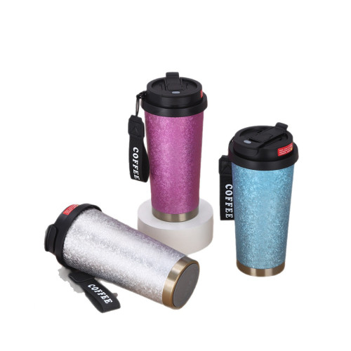 輕奢高顔值鈦杯覆鈦雙層真空保溫杯家用辦公咖啡杯高級禮品商務杯