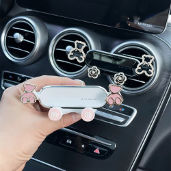 創意手機架導航用汽車重力支撐架車用卡通可愛多功能手機支架用品