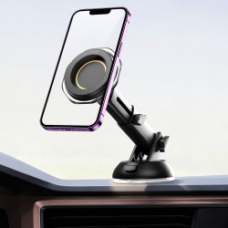 MagSafe磁吸車用手機支架伸縮吸盤式儀表台通用360度導航