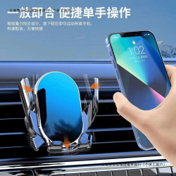 高檔鏡面車用手機支架汽車出風口專用底座無通用吸盤式不可充電的