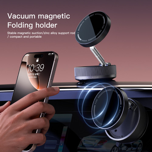 Car metal phone holder Vacuum adsorption magnetic bracket