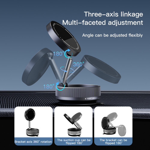 Car metal phone holder Vacuum adsorption magnetic bracket