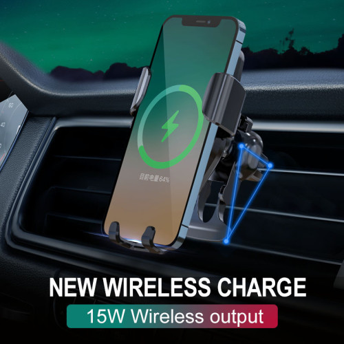 CF92車用無線充電支架15瓦Type-C插口qi無線充電器車用手機支架