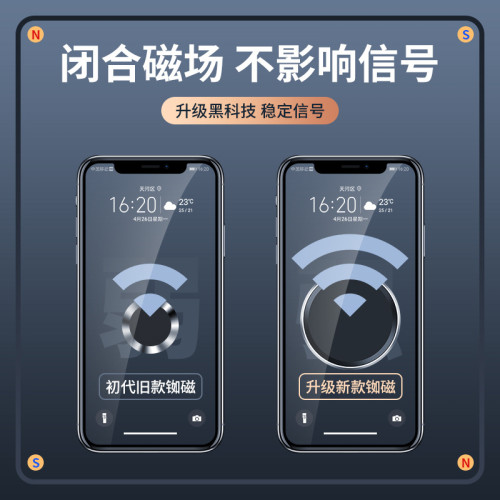車用手機支架新款汽車導航專用多功能折疊磁吸支撐架粘貼式手機架