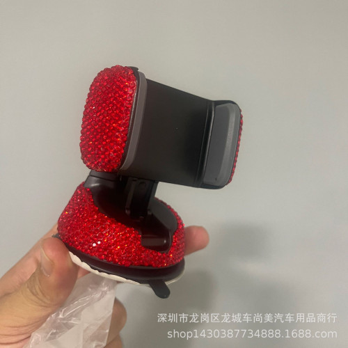 鑲鑽車用手機支架多功能出風口汽車導航支架車用吸盤旋轉手機架女 鑲鑽車用手機支架多功能出風口汽車導航支架車用吸盤旋轉手機架女