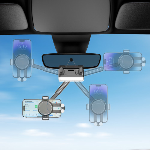 汽車導航通用後視鏡手機支架智能萬向多功能車用手機支架 汽車導航通用後視鏡手機支架智能萬向多功能車用手機支架