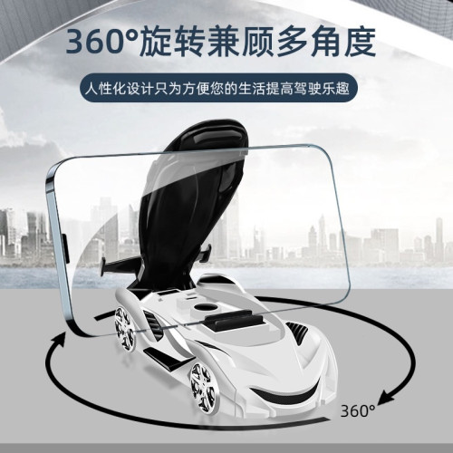 新款車用手機支架汽車用儀表台中控導航支撐架多功能車模擺件香薰
