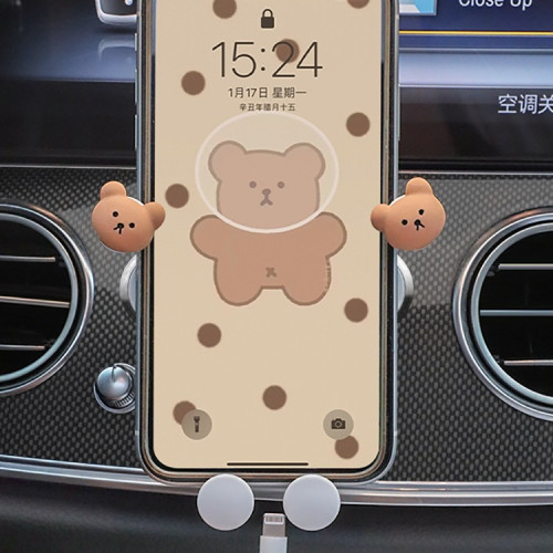 車用手機支架汽車手機架固定支撐架新款出風口導航車用汽車裝飾女 車用手機支架汽車手機架固定支撐架新款出風口導航車用汽車裝飾女