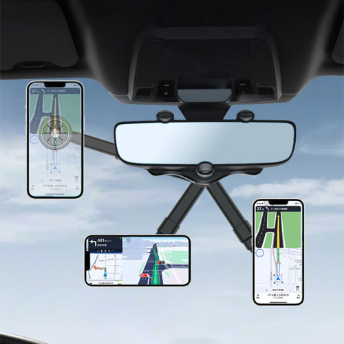 汽車手機支架後視鏡支架車用香薰磁吸多功能旋轉手機支架