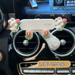 2025新款可愛車內出風口裝飾導航穩固不晃動車用手機支架爆款