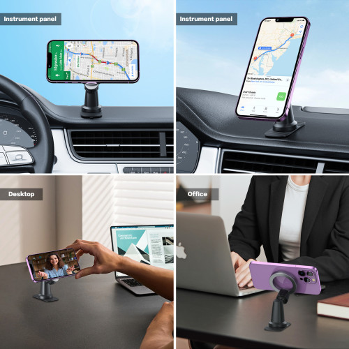 新款車用Magsafe磁吸手機支架汽車儀表台支架360°萬向球旋轉 新款車用Magsafe磁吸手機支架汽車儀表台支架360°萬向球旋轉