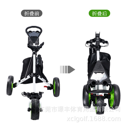 高爾夫 手推車 三輪可折疊帶雨傘架 球包車GOLF用品