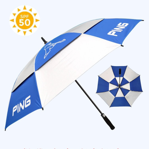 高爾夫雨傘防曬防紫外線自動雙層防風遮陽傘golf球專