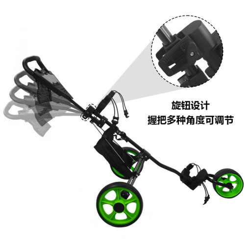 高爾夫手推車 三輪可折疊輕型帶雨傘架鋁合金球包車 拉包車