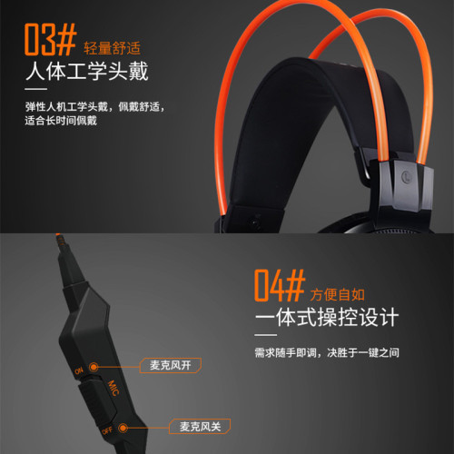 碩美科G925 頭戴式降噪耳機電競遊戯吃雞語音電腦筆電網吧帶麥
