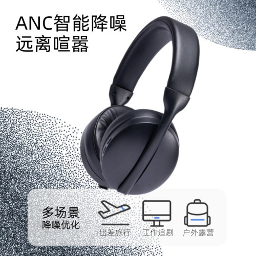 NIA J6ANC主動降噪耳機頭戴式無線耳機包耳式輕量化設計