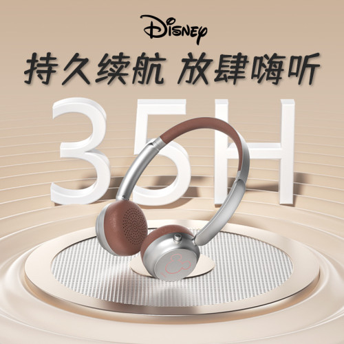 新款復古頭戴式耳機無線藍牙續航超長立體雙聲道米奇藍牙降噪耳機