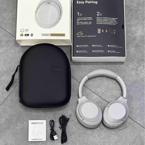 新款主動降噪XM4ANC頭戴式無線藍牙耳機帶皮包通話降噪耳機帶