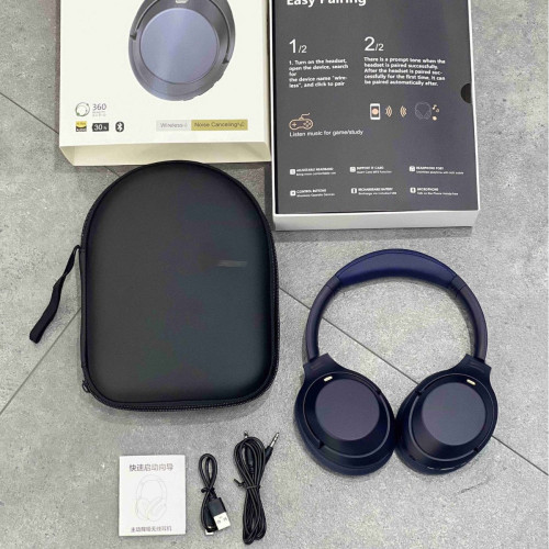 新款主動降噪XM4ANC頭戴式無線藍牙耳機帶皮包通話降噪耳機帶