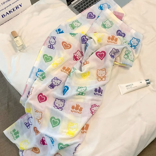 卡通貓咪全棉浴巾2025新款寶寶裹巾紗布棉家用大浴巾洗澡吸水毛巾 卡通貓咪全棉浴巾2025新款寶寶裹巾紗布棉家用大浴巾洗澡吸水毛巾