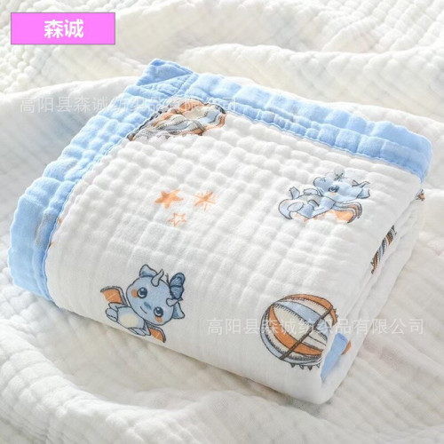 森城寶寶純棉A類包被柔軟透氣六層一體兒童浴巾幼兒園小被子