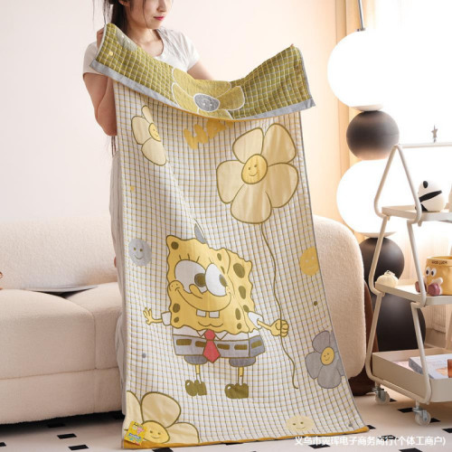 加厚浴巾純棉紗布卡通家用吸水速乾不毛新款大毛巾洗澡裹巾