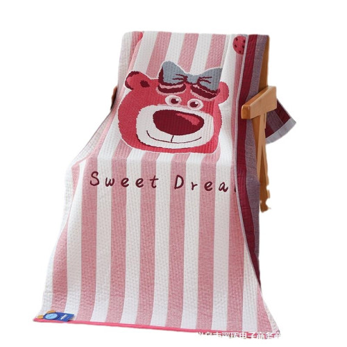 加厚浴巾純棉紗布卡通家用吸水速乾不毛新款大毛巾洗澡裹巾