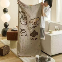 純棉多層紗布浴巾75*160cm成人浴巾四季通用吸水不掉毛澡巾浴