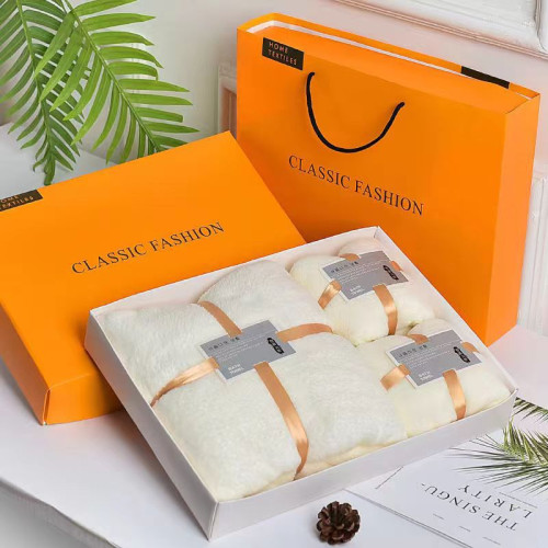 珊瑚絨毛巾浴巾禮盒套裝 銀行 商務開業廻禮 三件套 珊瑚絨毛巾浴巾禮盒套裝 銀行 商務開業廻禮 三件套