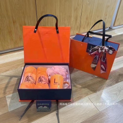 橙色-禮盒   棉花糖純棉毛巾浴巾三件套禮盒套裝隨手禮伴股紗
