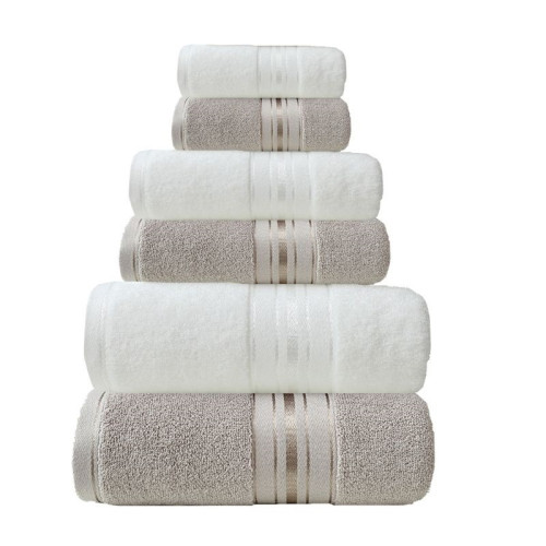浴巾純棉家用男女情侶洗臉毛巾擦手方巾towel set 6 Pack緞檔其他