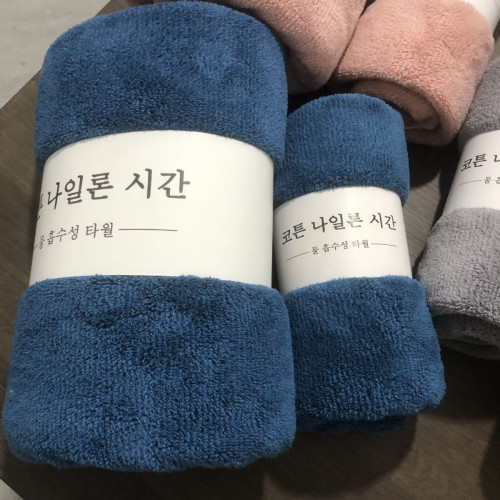錦棉絨浴巾毛巾組合吸水厚款珊瑚絨包邊禮品禮盒家用成人出口 錦棉絨浴巾毛巾組合吸水厚款珊瑚絨包邊禮品禮盒家用成人出口