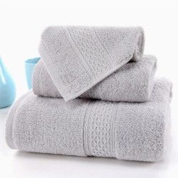 純棉毛巾柔軟吸水精梳方毛巾浴巾三件套裝 towel set 3pcs