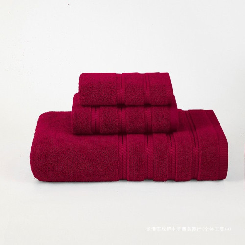 純棉毛巾柔軟吸水精梳方毛巾浴巾三件套裝 towel set 3pcs可6件套
