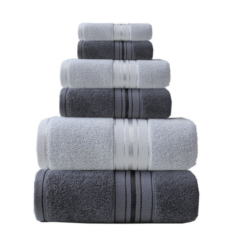 H4T浴巾純棉家用男女情侶洗臉毛巾擦手方巾towel set 6 Pack