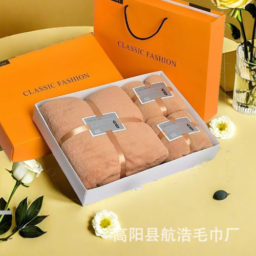 毛巾禮盒裝珊瑚絨毛巾浴巾三件套高檔結婚伴手禮團購禮品 毛巾禮盒裝珊瑚絨毛巾浴巾三件套高檔結婚伴手禮團購禮品