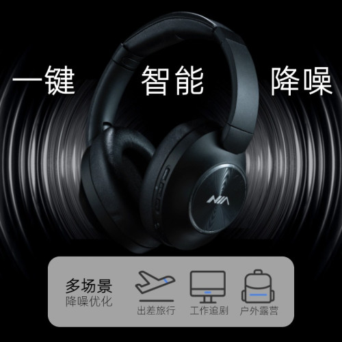 NIA-J3 ANC降噪耳機頭戴式藍牙耳機ANC耳機蛋白皮舒適罩耳接O單