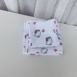 可愛磨毛面料印花毛巾卡通玉桂狗庫洛米家用吸水長浴巾女生兒童