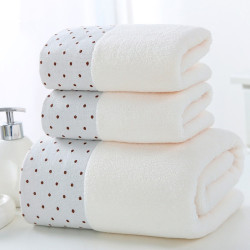 加厚浴巾毛巾3件 Cotton Bath Towels Soft Absorbent Face Towel