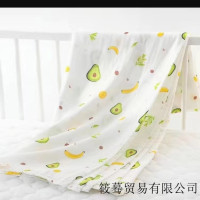 兒紗布蓋毯薄款紗布床單産房包單浴巾遮陽巾紗布浴巾嬰兒2層