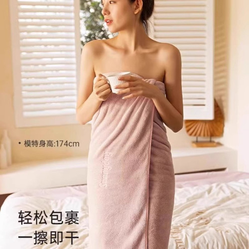 浴巾家用非吸水速乾不易掉毛巾男女情侶款冬可穿可裹大巾全身