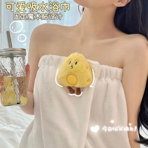 可穿浴巾女士夏季洗澡大毛巾網紅速乾髮帽裹巾新款浴裙三件套 可穿浴巾女士夏季洗澡大毛巾網紅速乾髮帽裹巾新款浴裙三件套