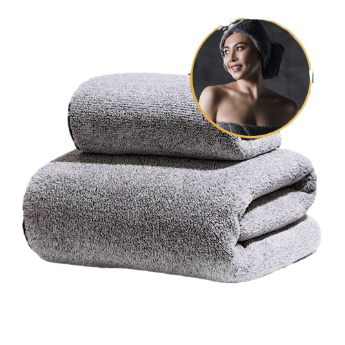 Bathtowel珊瑚絨毛巾+浴巾套裝柔軟強吸水酒店旅行可攜式洗澡手巾