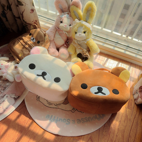 邱邱自製日系可愛雙色大容量毛絨手提斜背旅行包日常百搭