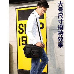 加大帆布包男包耐磨工地工具包大號勞保包單肩斜後後背包大容量旅行包