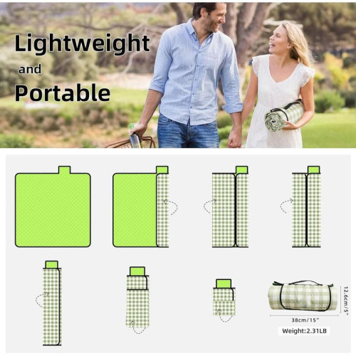 Extra Large Picnic Blankets 80''x80'' Washable Waterproof