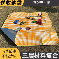 加厚彩膜野外露營墊戶外野炊墊野餐布墊草坪墊子鋪地宿捨防潮床墊