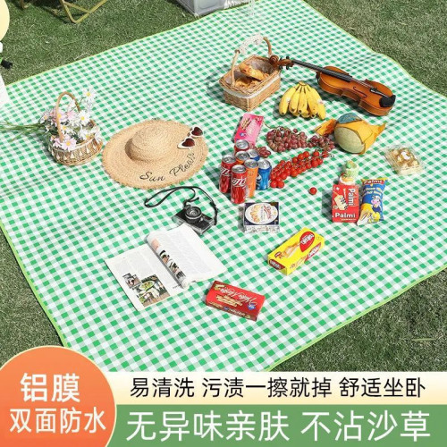 加厚彩膜野外露營墊戶外野炊墊野餐布墊草坪墊子鋪地宿捨防潮床墊