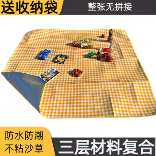 加厚彩膜野外露營墊戶外野炊墊野餐布墊草坪墊子鋪地宿捨防潮床墊