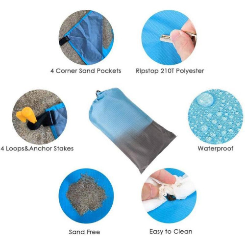 Sandfree Beach Blanket Sandproof Picnic Blanket Quick Drying